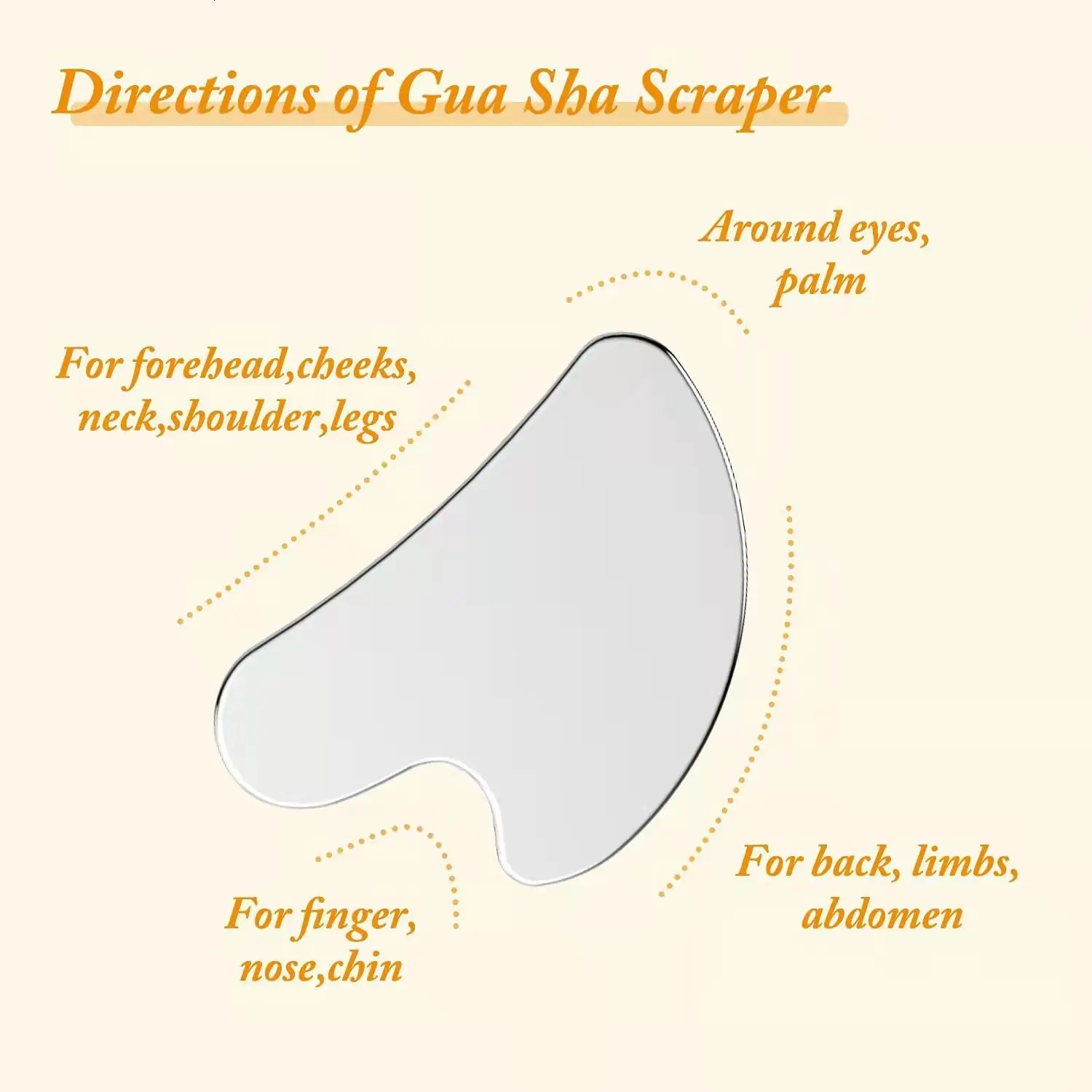 1Pcs Stainless Steel Gua Sha Scraper Massager For Face Neck Body Guasha Massage Tool Skin Care Guasha Board Face Massager 240626