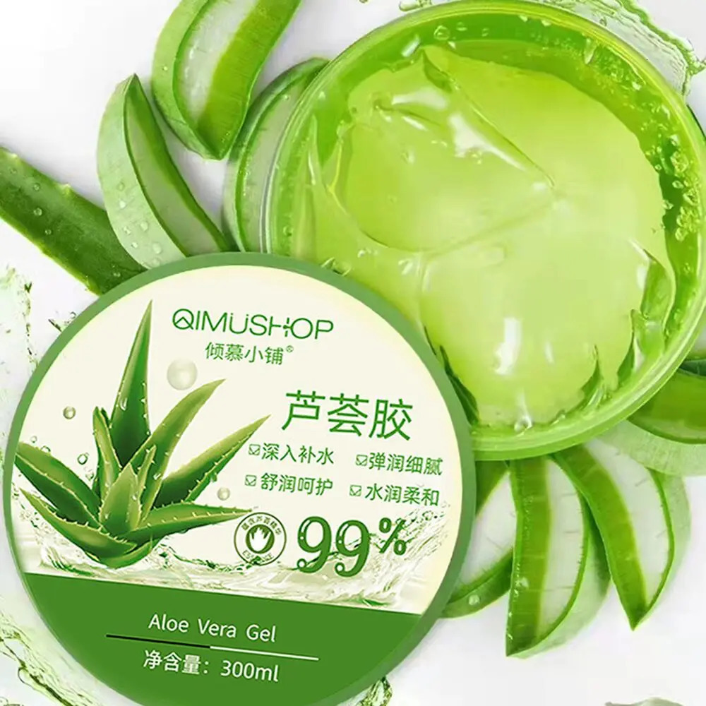 99% Aloe Vera Gel Moisturing Skin Face Cream Shrink Pores Day Cream Skincare Sleeping Mask Korean Skin Care Products 300g 240626