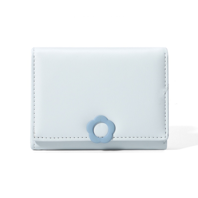 Designer Women's Fashionable Cute High end Practical Card Bag Fashion Buckle PU Leather Short 30% Fold Classic Retro Multi functional Zero Wallet