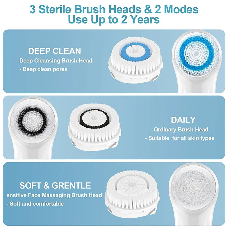Sonic Vibrating Cleansing Brush Face Skin SPA Deep Scrubber Skin Care For Cleaning Exfoliating Makeup r Beauty Tool 240626