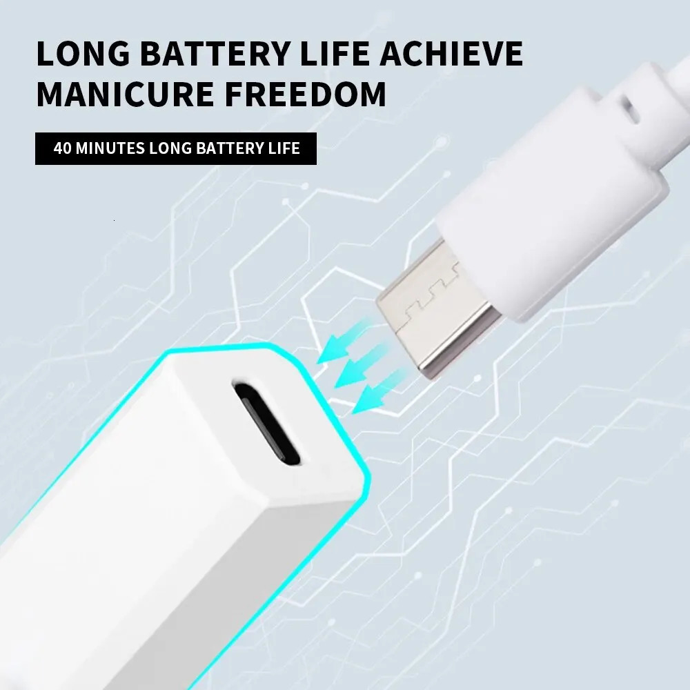 Quick Dry Nail Po Machine 3 UV LEDs 3W Gel Polish Nail Dryer Lamp Manicure Tool Rechargeable Salon Equipment 240626