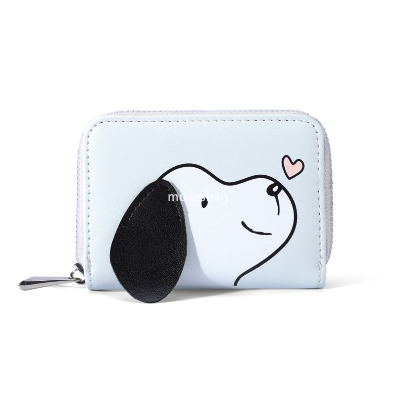 High quality women's high-end feeling new zipper mini love puppy simple and fashionable versatile multi-functional multi card slot women's o