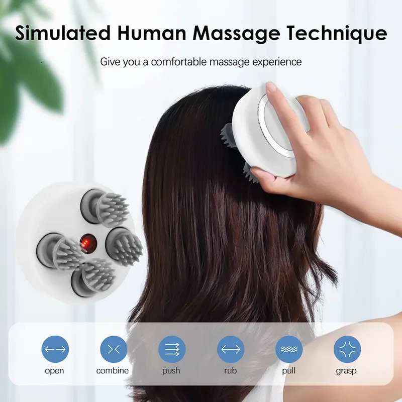 Multi Claw Head Massager Electric Relaxation Shoulder Leg Arm Neck Deep Tissue Head Scalp Kneading Vibrator 240626