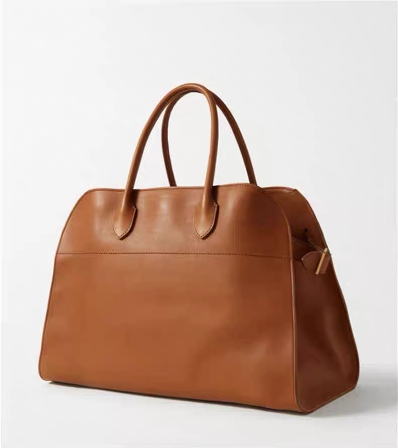 A* T R Bag Margaux15 Totes Large Capacity Margaux Handbag Park Tote Leather Luxury Women Designer Camdem Flat Shoulder Strap Closure