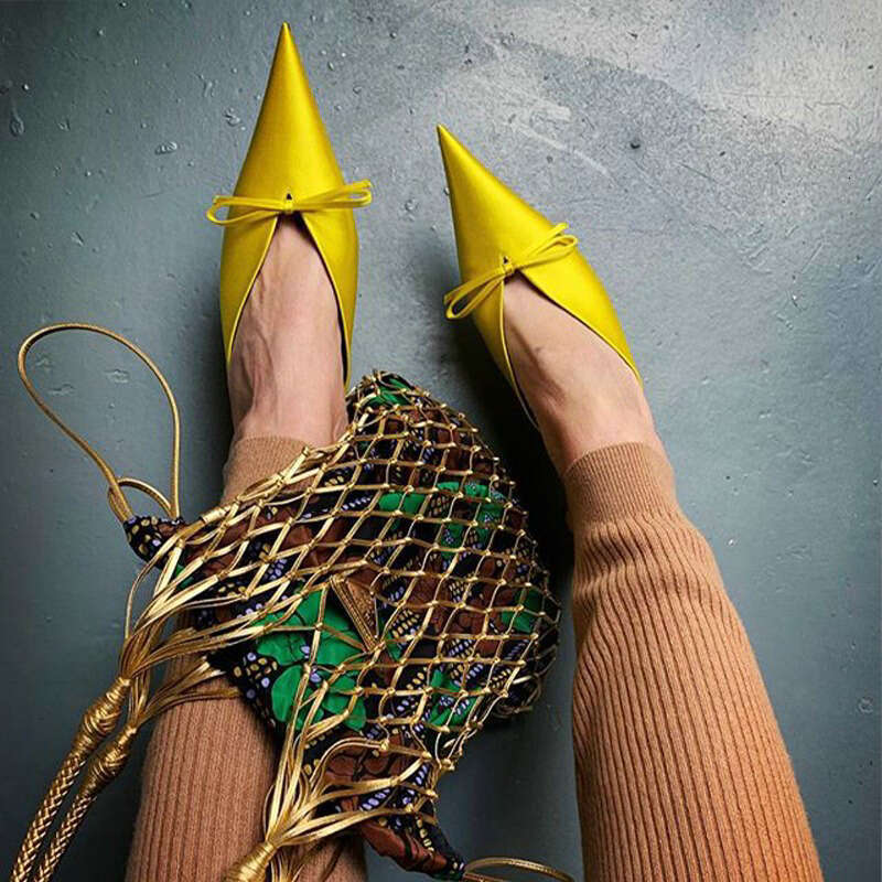 Heels: Pointed-toe High Silk Mules for Summer 2024 4