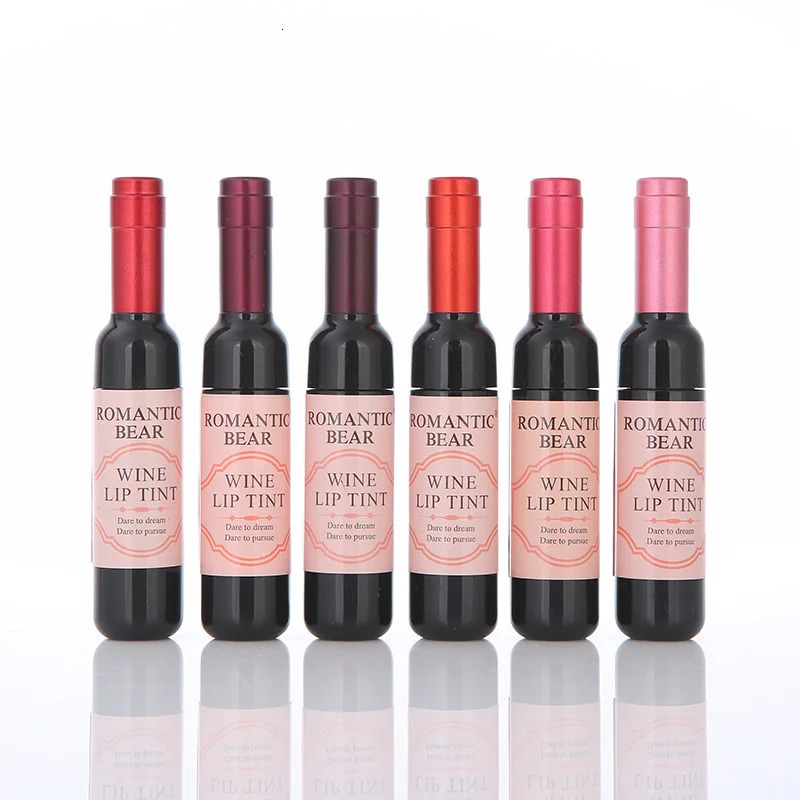 24Pcs Wine Lip Tint 6 colors Waterproof Wine Lip Stain Long Lasting Matte Liquid Wine Bottle Lipstick Lip Gloss for Women Makeup 240621 - view 4