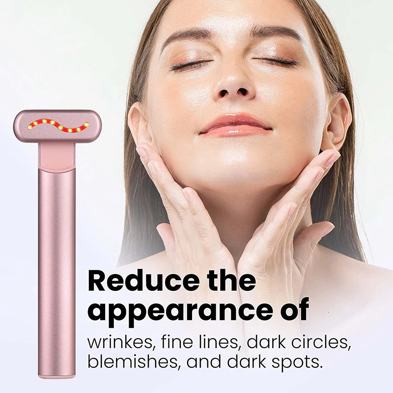 EMS Microcurrent Face Device Red Light Wand Eye Neck Massager Skin Anti Skin Care Beauty Tool 240626