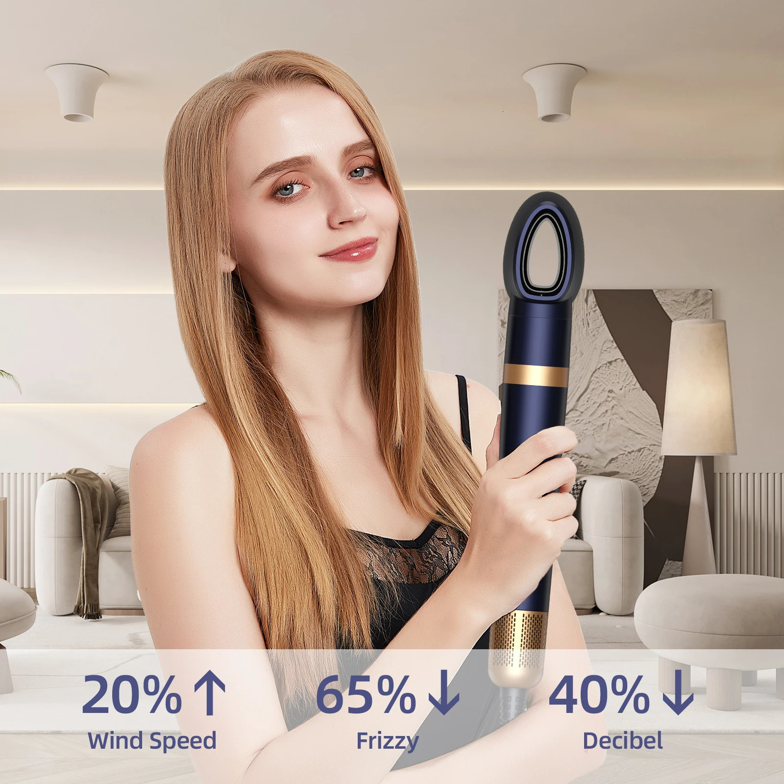 Curler 6 in1 Air Styler Dryer for Straight Wavy Auto-Wrap Curlers Hair Staightener Blow Drier 240618