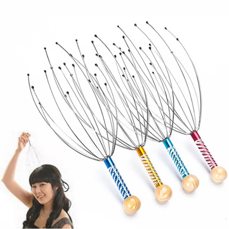 Octopus Head Massager Scalp Massage Claw Soul ctor Relieves Tension Muscle Relaxation Relief Tiredness Massager Care Tools 240626