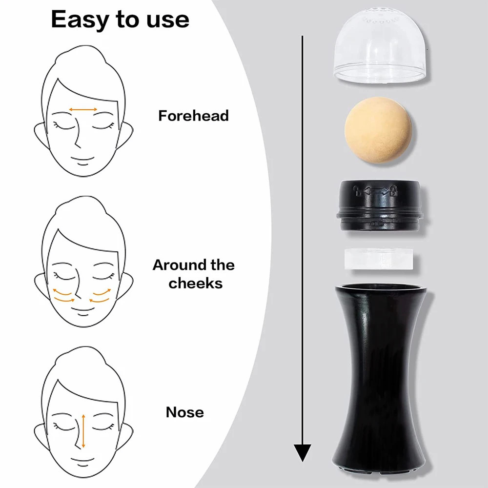 Face Oil Absorbing Roller Natural Volcanic Stone Pore Cleaning Oil Removing Massage Body Stick Makeup Face Skin Care Tool 240626