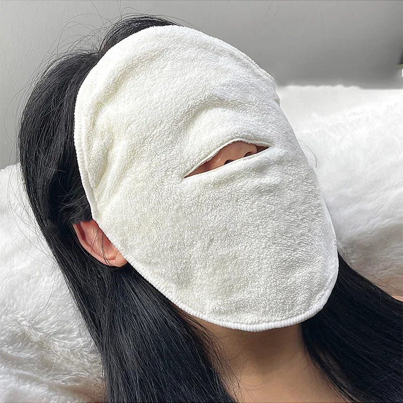 Skin Care Mask Cotton Compress Towel Wet Compress Steamed Face Towel Opens Skin Pore Clean Compress Beauty Care Tools 240626