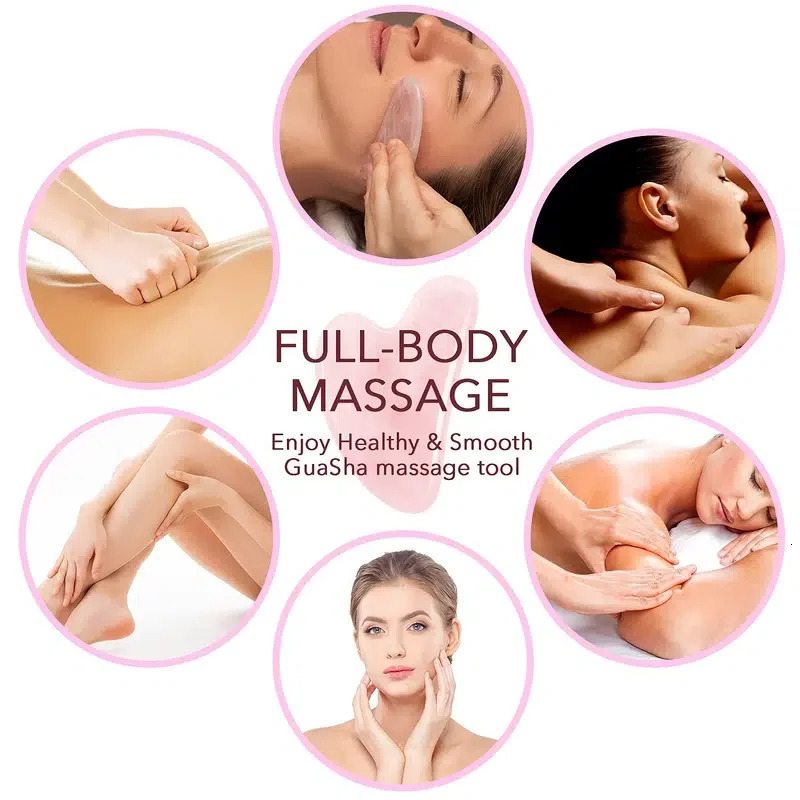 Natural Stone GuaSha Jade Beauty Scraping Massage Tools Firm Skin Care Face Gua Sha SPA Physical Gue Che Roller 240626