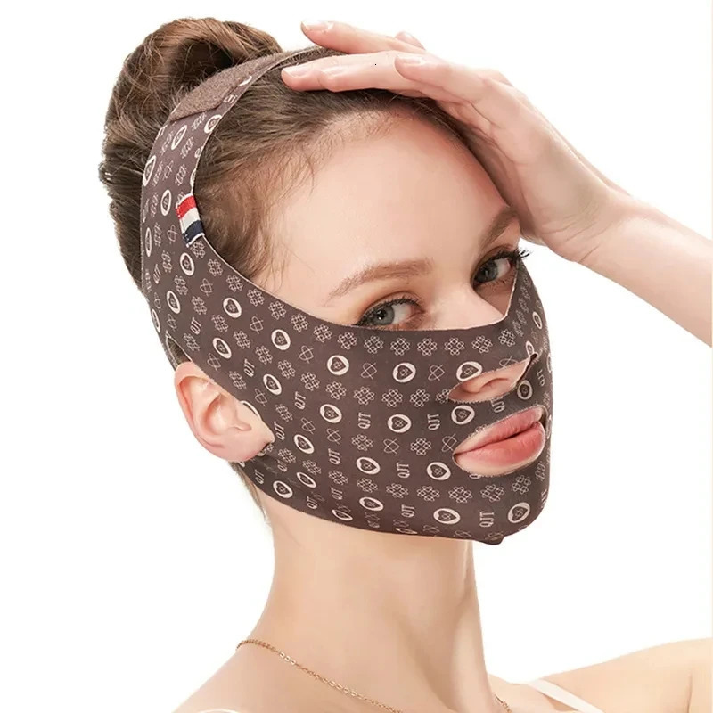 Adjustable V Face Bandage Lift Up Belt Reduce Double Chin Face Sculpting Sleeping Mask Skin Care Tool Face Tapes 240626