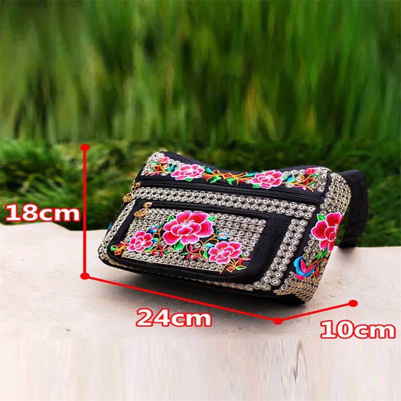 Multi Layer Messenger Women Vintage Chinese style Embroidery Crossbody Large Capacity Adjustable Strap Shoudler Bag H6.27#22 zhanyishengli