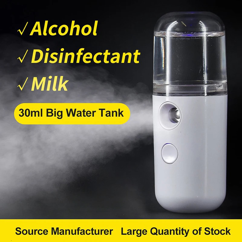 30ml Mini Humidifier For Car Home Office Portable Rechargeable Small Wireless Personal Face Sprayer Cool Mist Maker Humidifier 240626