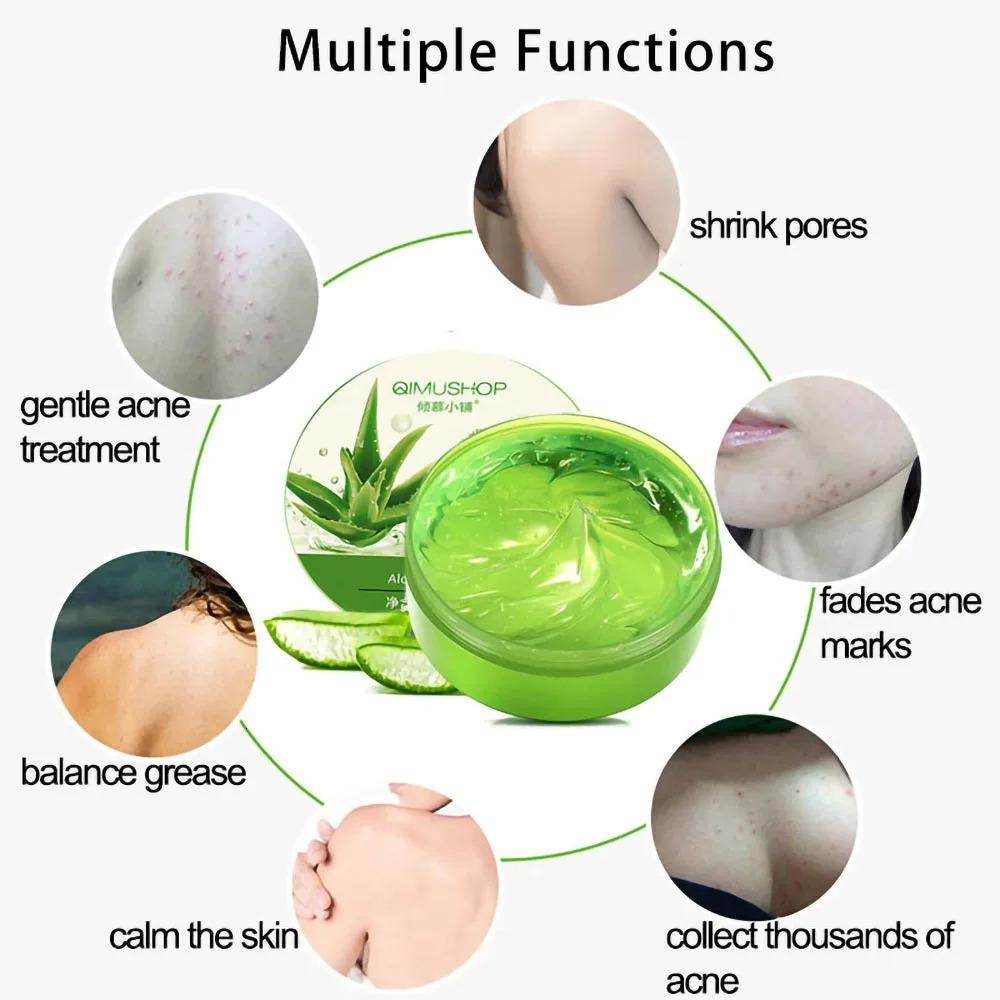 99% Aloe Vera Gel Moisturing Skin Face Cream Shrink Pores Day Cream Skincare Sleeping Mask Korean Skin Care Products 300g 240626