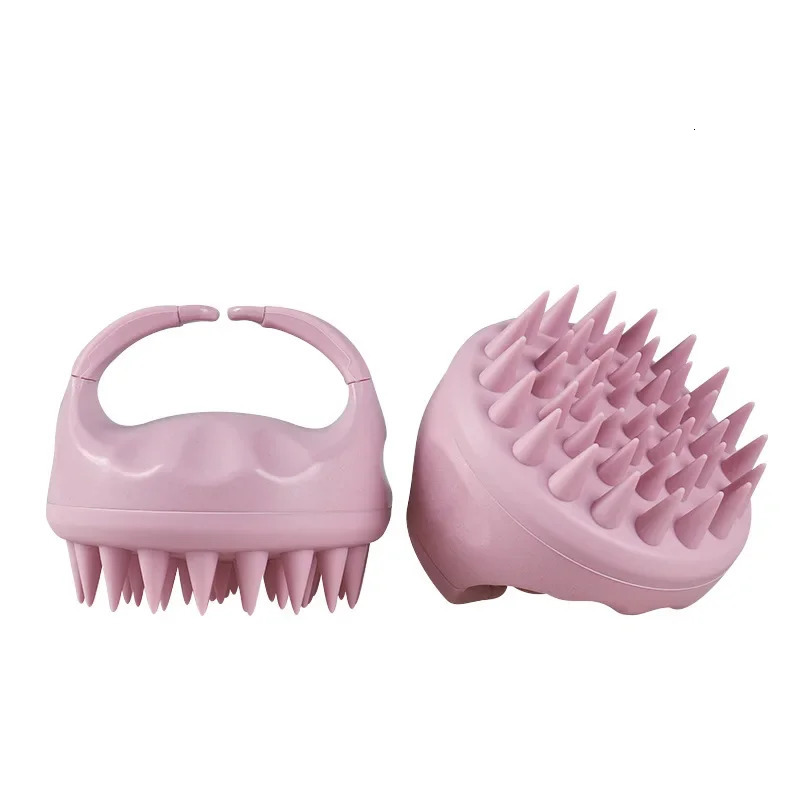 Scalp Brush Massager Sculp Scrubber Brush Wheat Straw Biodegradable Silicone Shampoo Brush Hair Scalp Massager For 240626