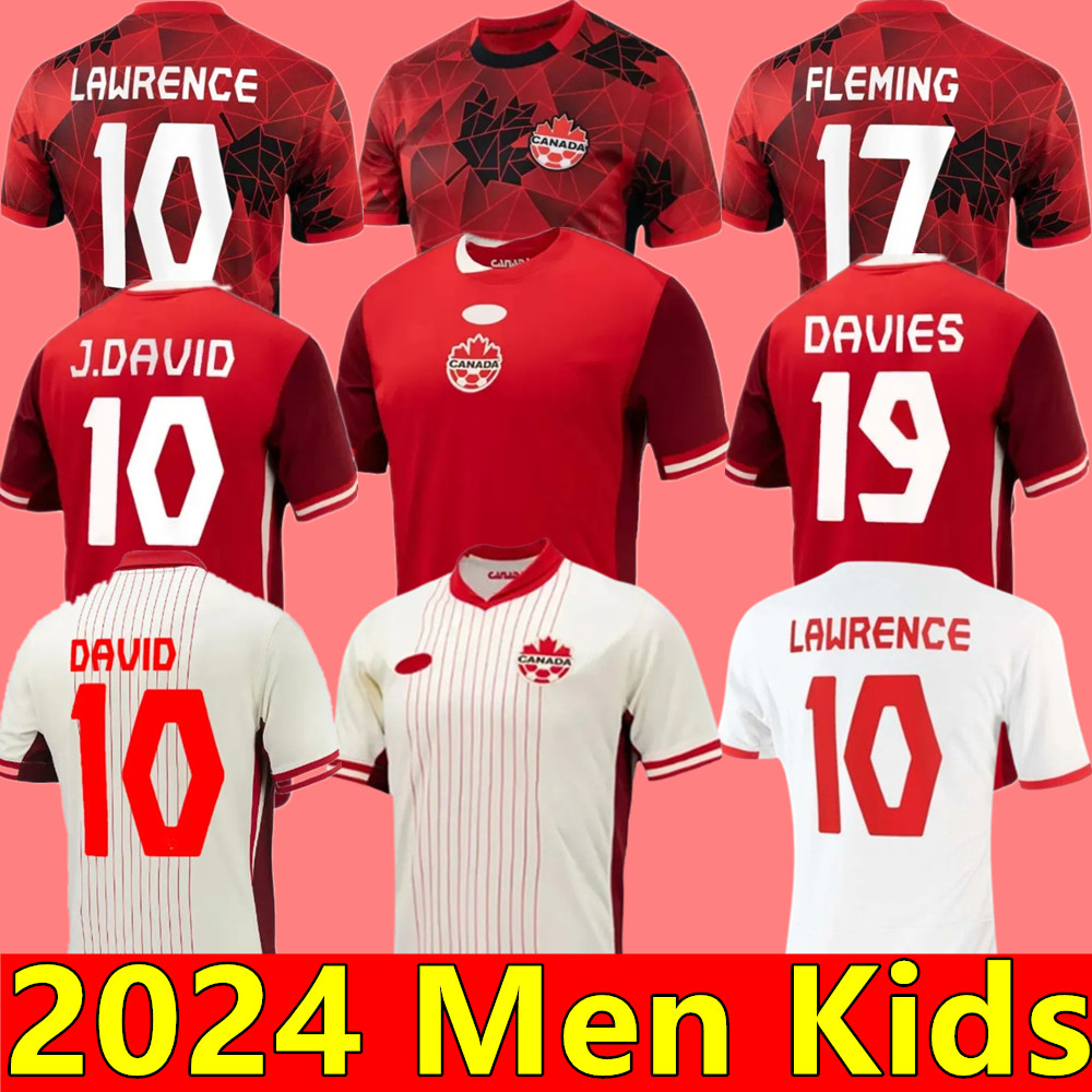 2024 Canada Soccer Jerseys J.DAVID MEN KIDS KIT WOMEN Uniforms national team DAVIES LARIN 24 25 UGBO CAVALLINI MILLAR EUSTAQUIO FRASER 2024 football shirt T home away