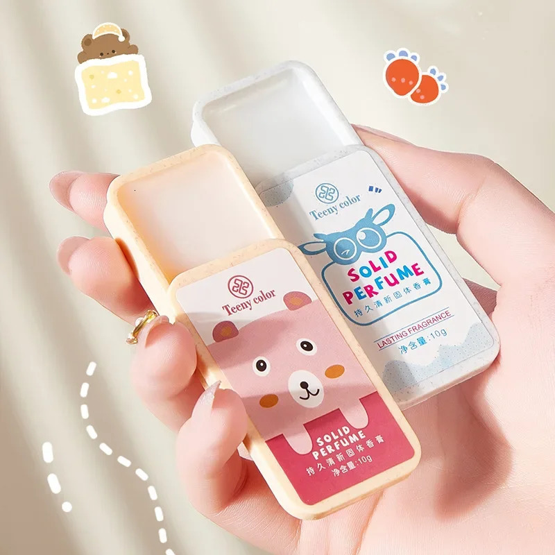 Flower Peach Fragrances Solid Perfumes Balm Women Men Mini Portable Mild Lasting Aroma Fragrances Body Antiperspirants 240626