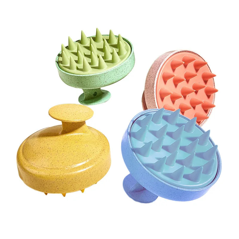Alwafore Wet and Dry Scalp Massage Brush Head Cleaning Adult Soft Household Bath Silicone Shampoo Brush Massage Comb 240626