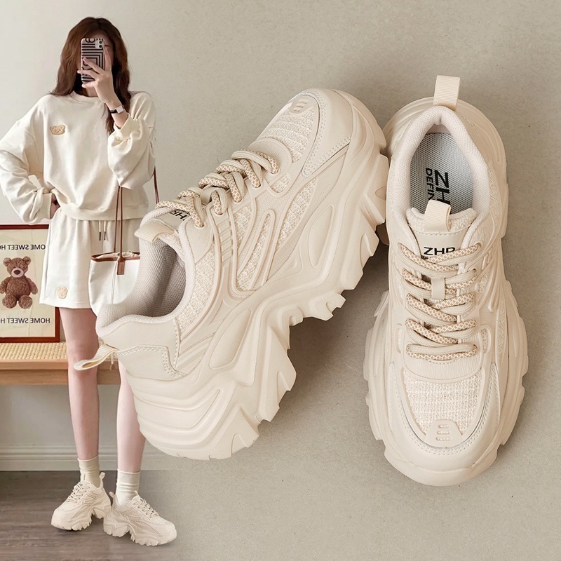 Wind Small Fragrant Daddy Shoes Women New Autumn High Grade Breathable Thick Sole Sports Casual Running Outside To Wear Ddmysaturn