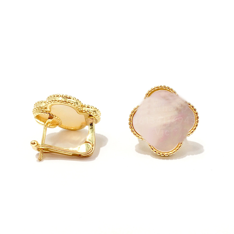 Pearl earrings black agate Earring Made of natural shells Gold Plated 18K designer for woman T0P quality luxury fashion classic style with box 001