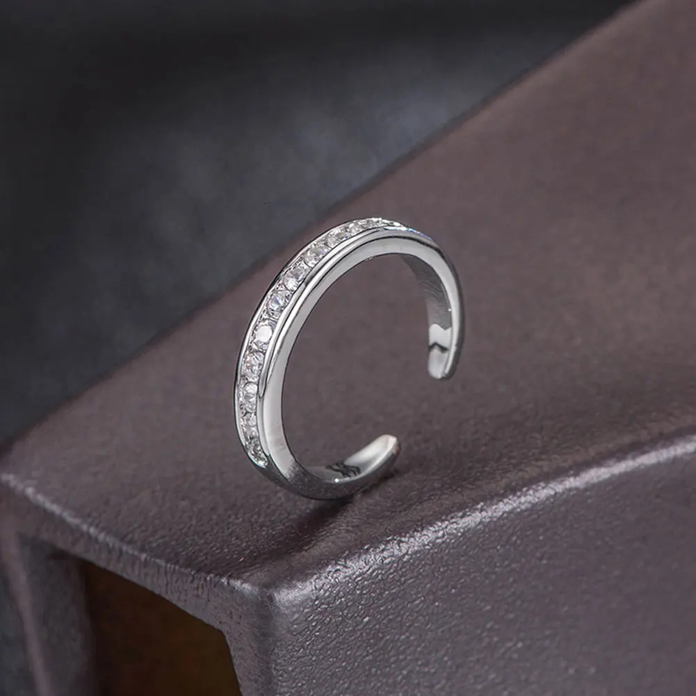 Simple Alloy Crystal Foot Ring Adjustable Opening Toe Ring for Women Girl Summer Beach Vacation Jewelry Finger Ring 240626