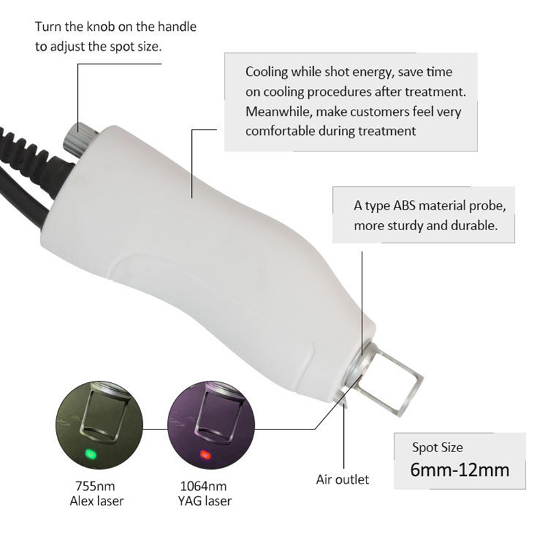 Best Seller Laser Beauty Machine 755 1064 nm YAG Laser Tattoo Removal Pigment Removal Acne Cleaner Machine