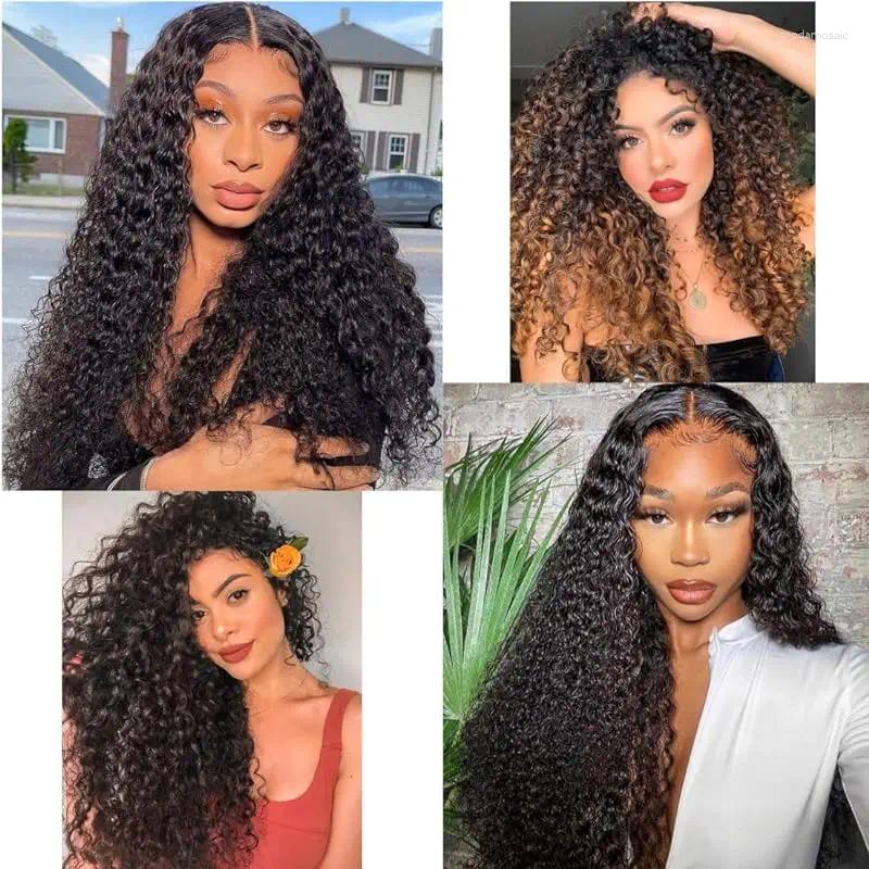 Curly Clip In Hair Extensions Human For Black Women 8Pcs 18Clips Doub #1B Weft Brazilian Remy