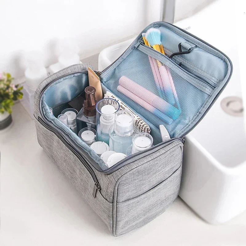 Waterproof Hook Up for Women Cosmetic Bag Travel Organizer Men Makeup Make Case Bathroom Toiletry Pouch Wash Neceser 240626