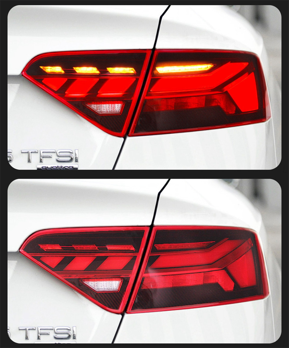 LED Taillight Assembly For Audi A5 20 08-20 16 S5 Rear Reverse Tail Light Flow Steering Turn Brakes Car Lamp