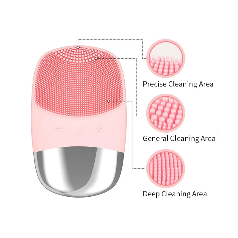 Electric Face Cleansing Brush Sonic Electric Cleanser Cleansing Brush Skin Scrubber Skin Massager Skin Care Tools 240626
