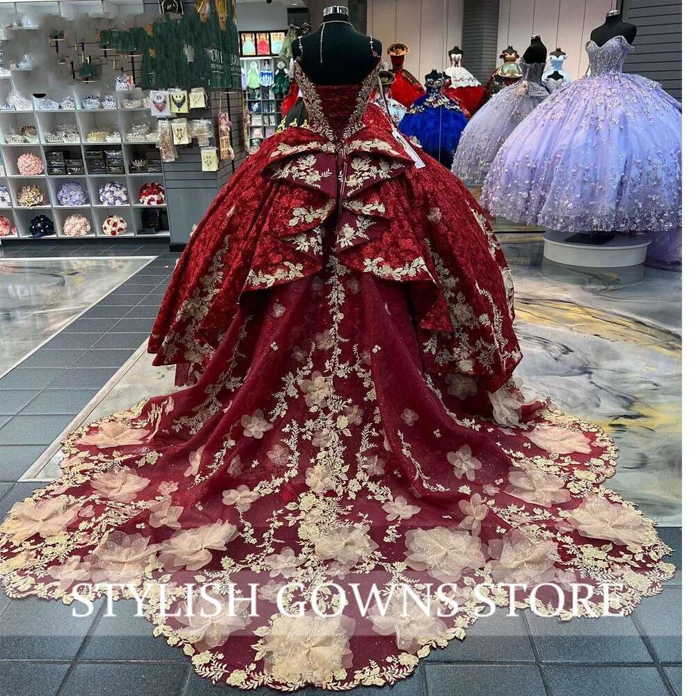 Stunning Mexico Red Sweetheart Quinceanera Dress Princess Ball Gown Perfect For Sweet 16 & Birthday Parties