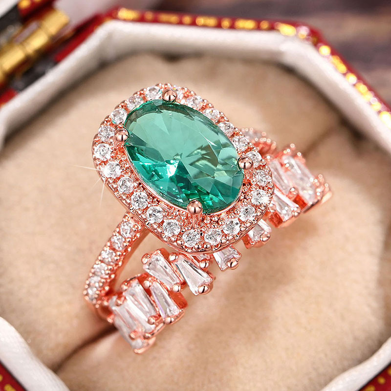 Drop Ship Sterg Sier Rose Gold Couple Wedding Rings Set for Elegant Women