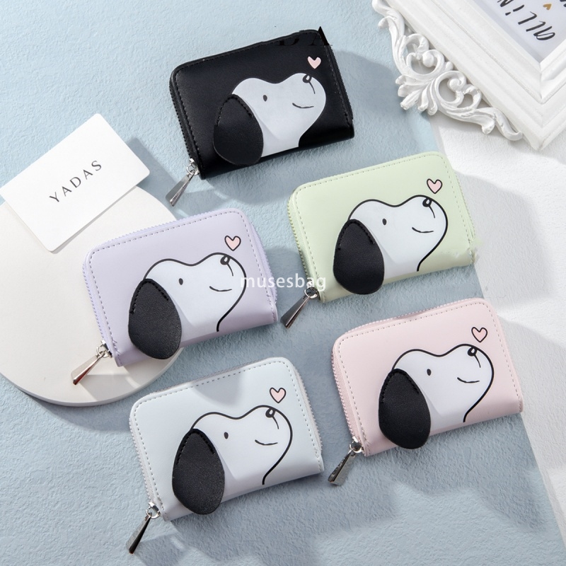 High quality women's high-end feeling new zipper mini love puppy simple and fashionable versatile multi-functional multi card slot women's o