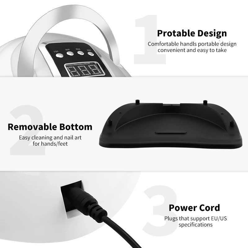 SUN X11 MAX Professional Nail Drying Lamp for Manicure 280W Nails Gel Polish Drying Machine with Auto Sensor UV LED Nail Lamp 240626