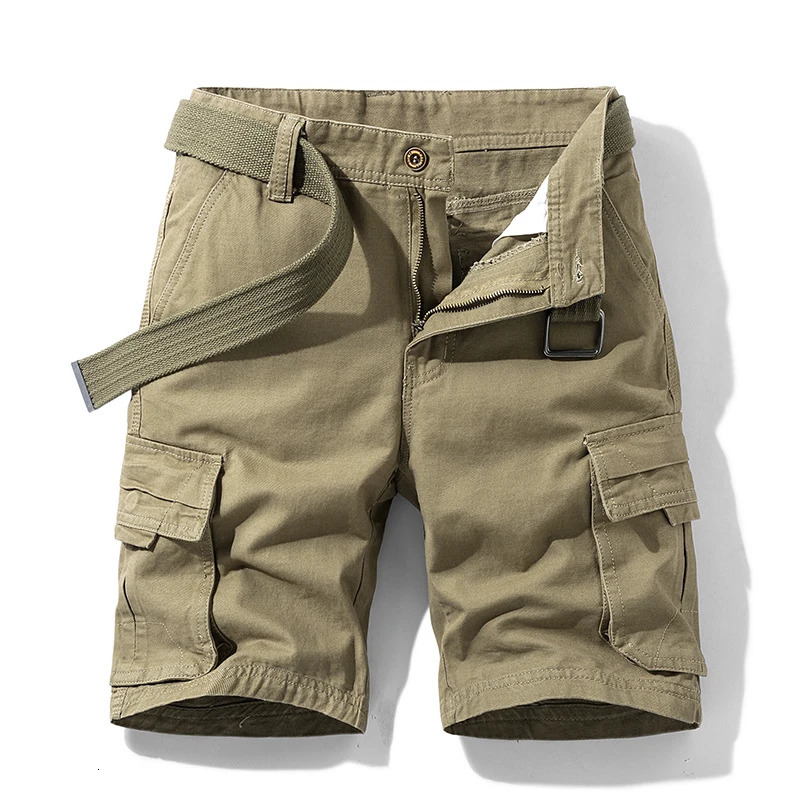 Mens Summer Green Tactical Cargo Shorts Fashion Cotton Casual Military Short Pants Men Loose Pocket 240620