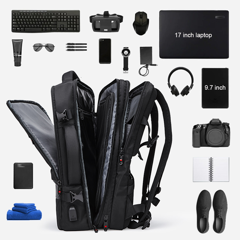 Anti-theft Expandable 15.6 Inch Laptop Men Waterproof Multifunctional Backpack Business Mochila USB Charging School Bag H6.27#41 ddmy 5dc1