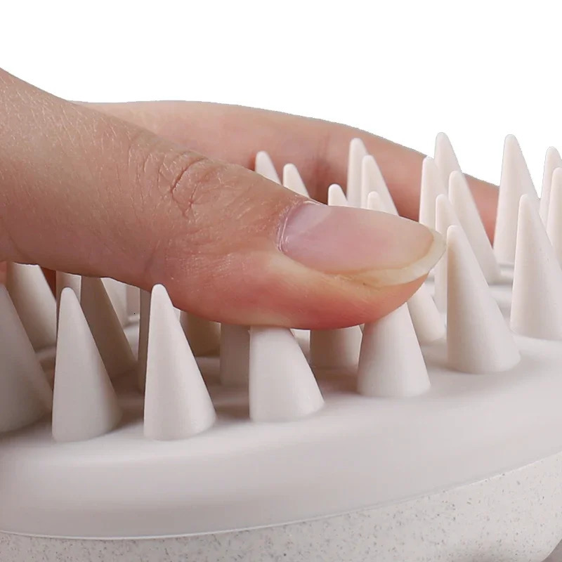 Scalp Brush Massager Sculp Scrubber Brush Wheat Straw Biodegradable Silicone Shampoo Brush Hair Scalp Massager For 240626