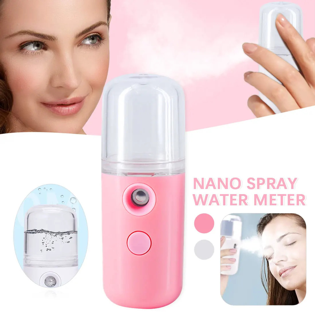 30ML Mini Steamer Sprayer USB Nebulizer Humidifier Hydrating Women Beauty Skin Care Tool 240626