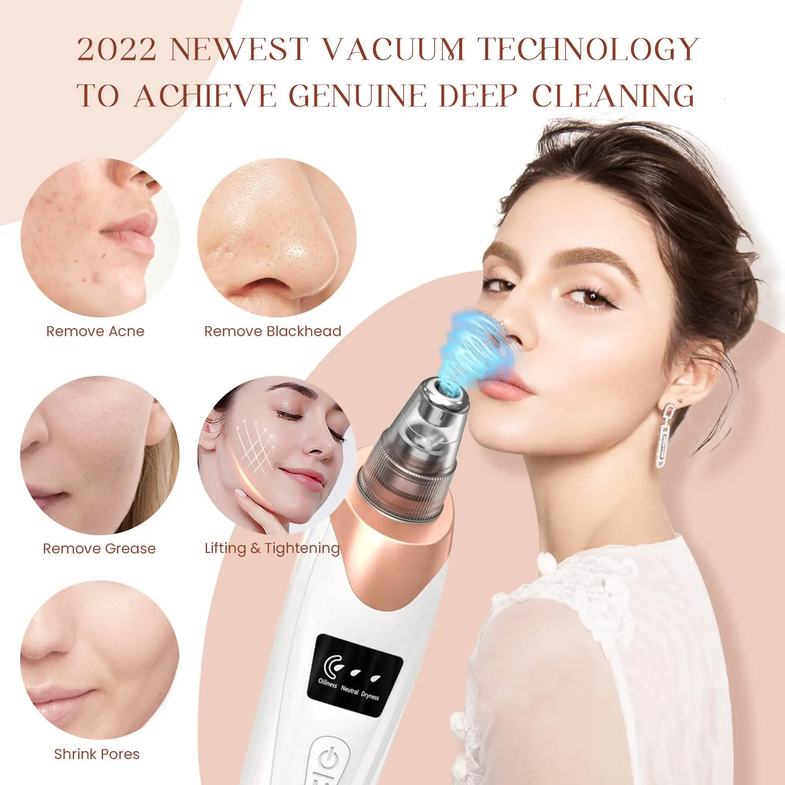 Electric Blackhead r Vacuum Cleaner Black Spots Removal Deep Cleansing Pore Cleaner Machine Face Skin Care Tools 240626