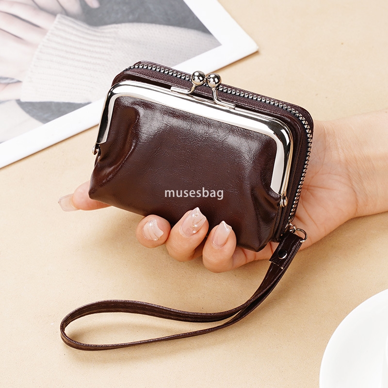 Designer Women's Fashion Classic New Change Card Bag Cross border Source Buckle Zero Wallet 4-inch Zipper Clip Bag Practical Multi functional Han