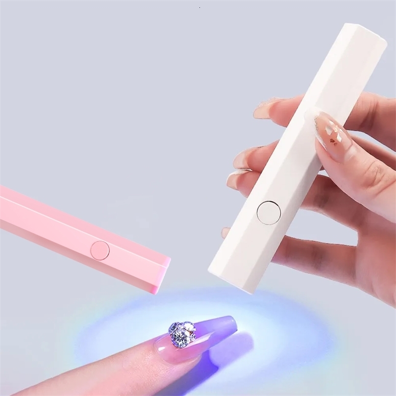 Quick Dry Nail Po Machine 3 UV LEDS Gel Polish Nail Dryer Lamp Manicure Tool Rechargeable Salon Equipment 240626