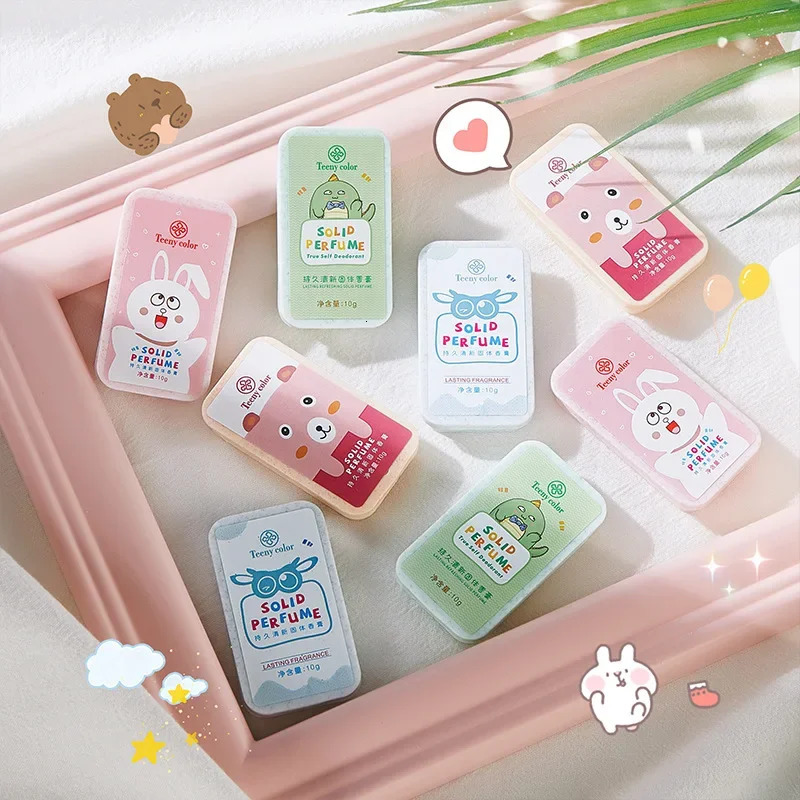 Flower Peach Fragrances Solid Perfumes Balm Women Men Mini Portable Mild Lasting Aroma Fragrances Body Antiperspirants 240626