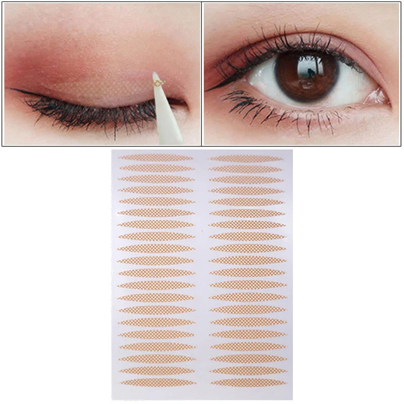20PairsSheet Invisible Eyelid Sticker Lace Eye Lift Strips Double Eyelid Tape Adhesive Stickers Eye Tape Tools 240626