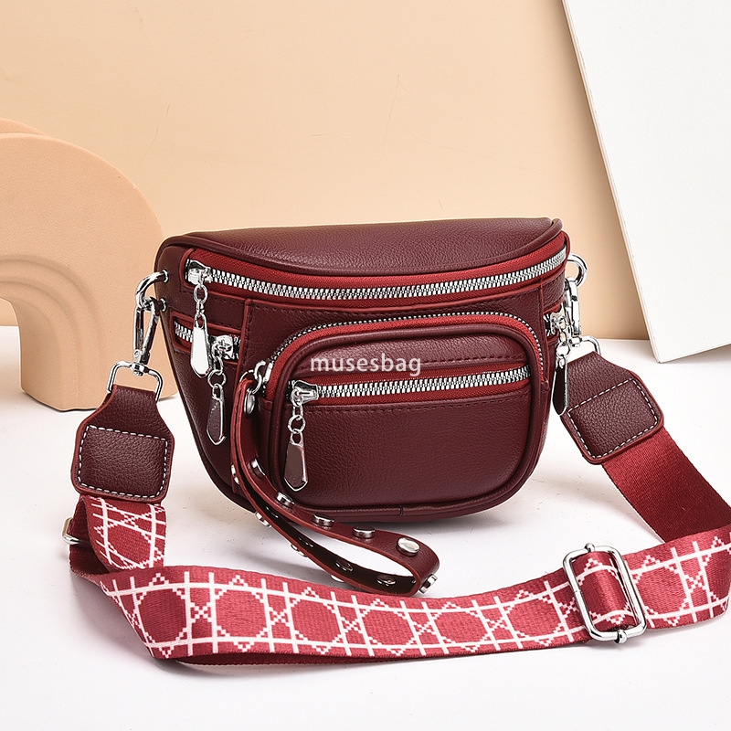 Street fashion niche design small bag summer new Korean version trend wide shoulder strap single shoulder bag women's crossbody bag underarm bag