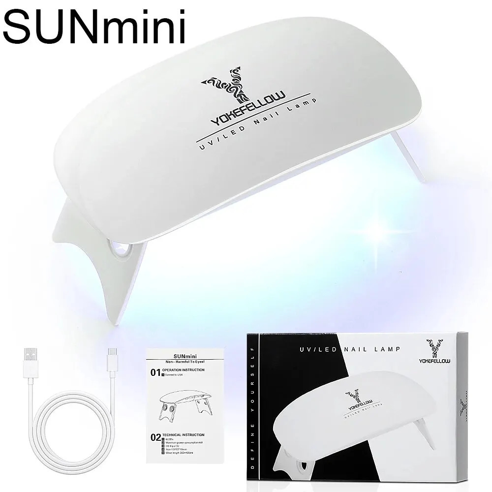 Mini UV LED Nail Lamp Portable Nail Dryer for UV Gel Polish Nail Small Size with USB Fast Drying for Curing All Nail Gels 240626