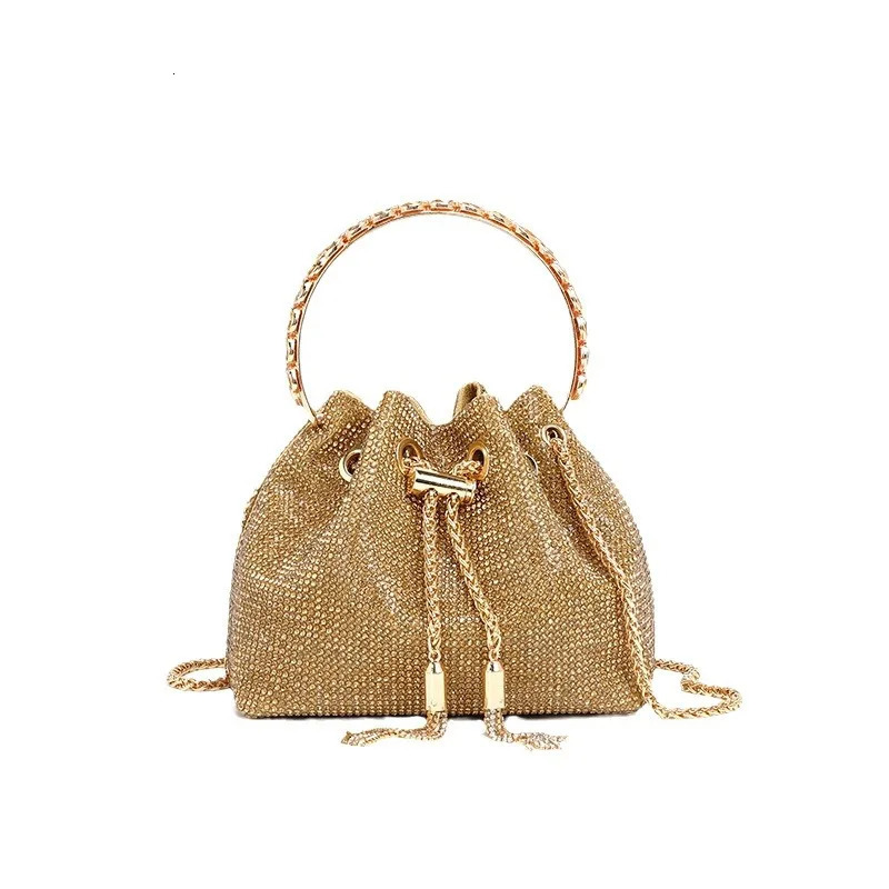 Spring Fashion Chain Shoulder Evening Bag with Full Drill King and Water Drill Bag for Women 240626