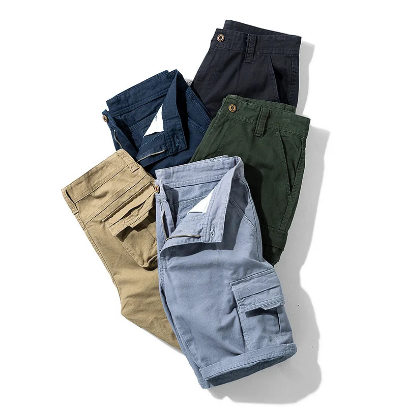 Mens Summer Green Tactical Cargo Shorts Fashion Cotton Casual Military Short Pants Men Loose Pocket 240620
