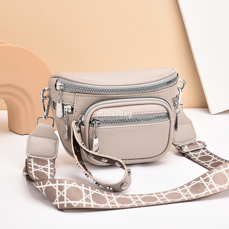 Street fashion niche design small bag summer new Korean version trend wide shoulder strap single shoulder bag women's crossbody bag underarm bag